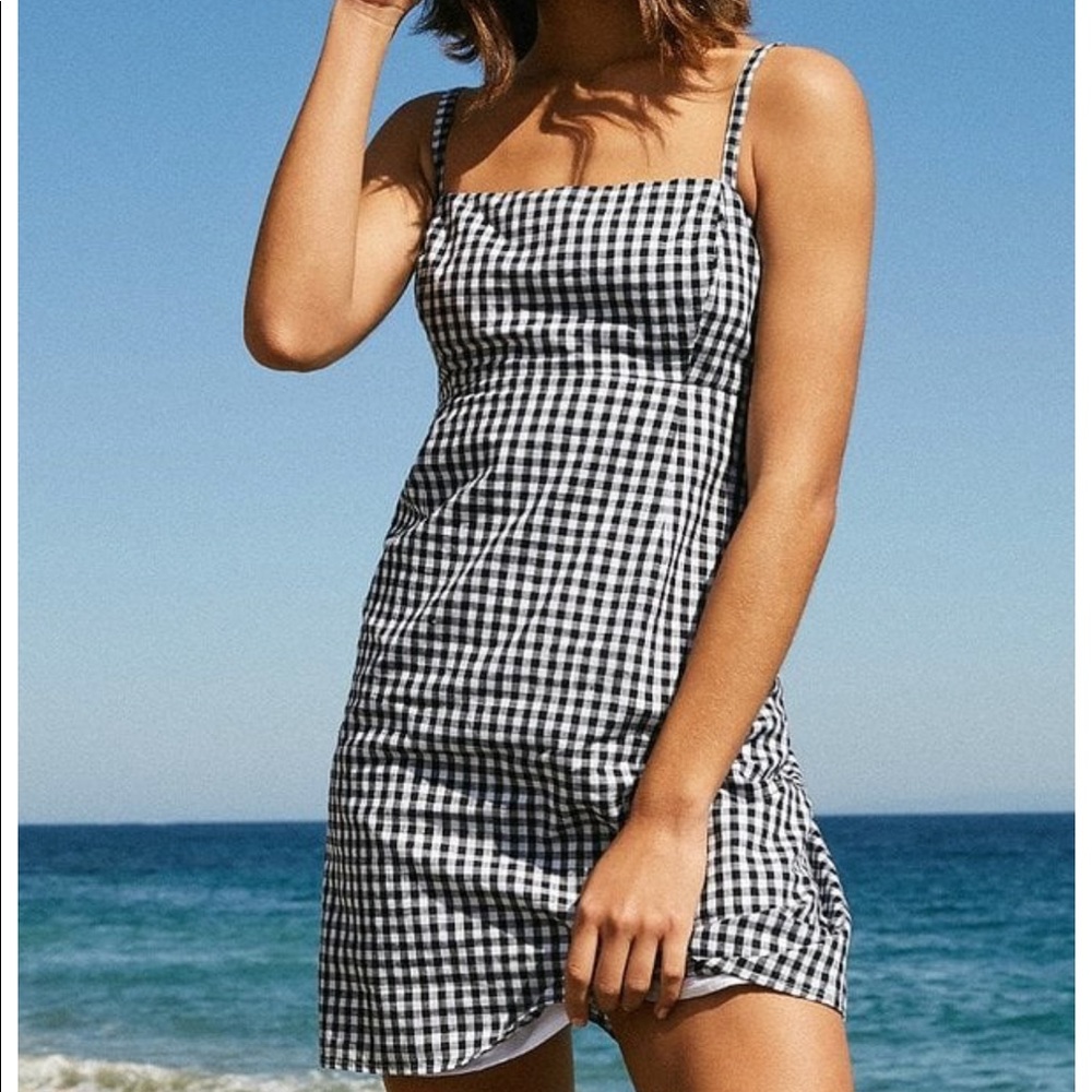 Urban Outfitters Straight Neck Gingham Dress